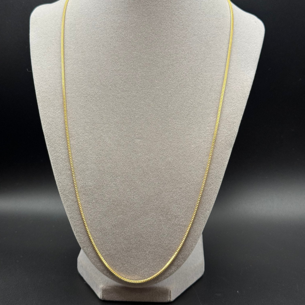 Classic Yellow Gold Woven Chain Necklace