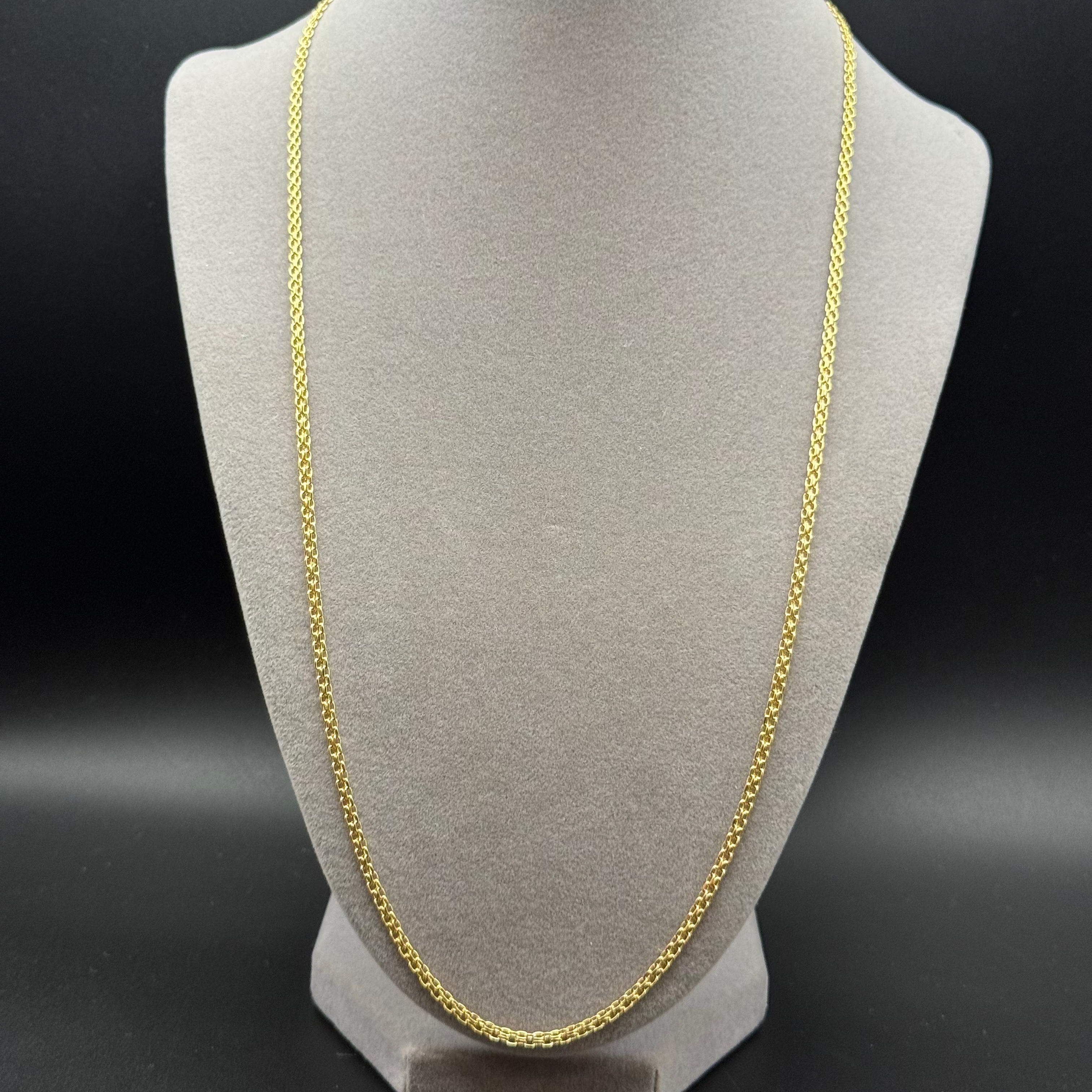 Yellow Gold Woven Link Chain Necklace