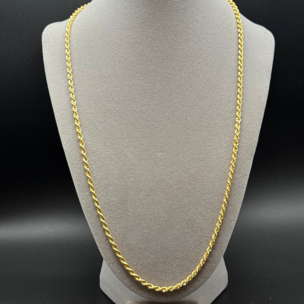 Classic Twisted Rope Chain in Yellow Gold