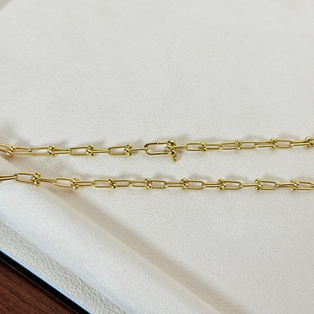 Yellow Gold U-Link Chain Necklace