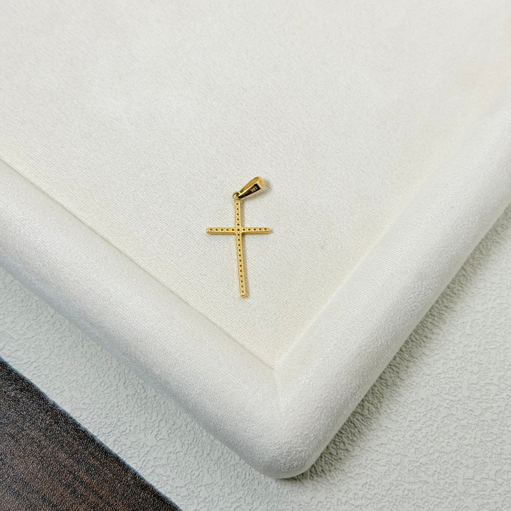 Yellow Gold Diamond Cross Pendant