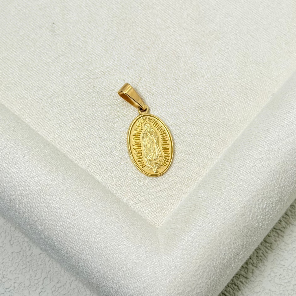 Yellow Gold Religious Medallion Pendant