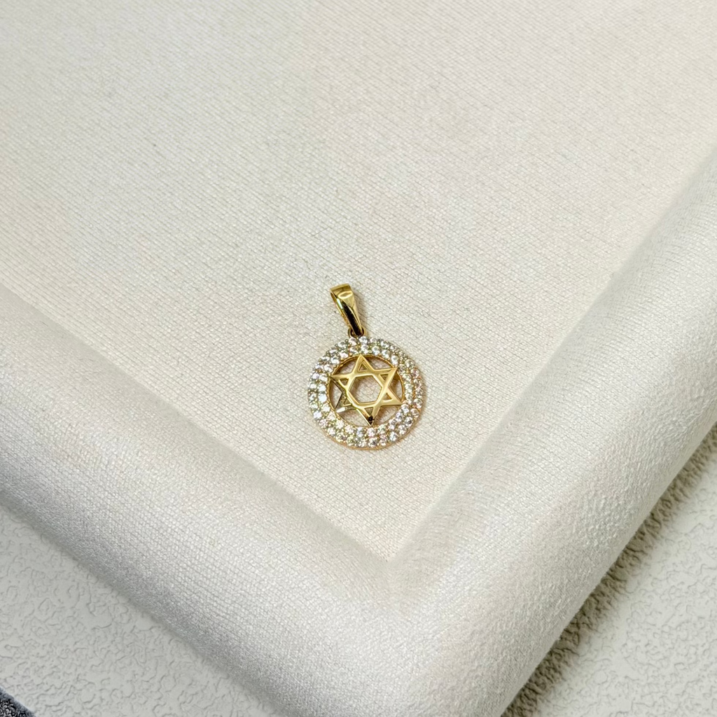 Yellow Gold Star of David Pendant