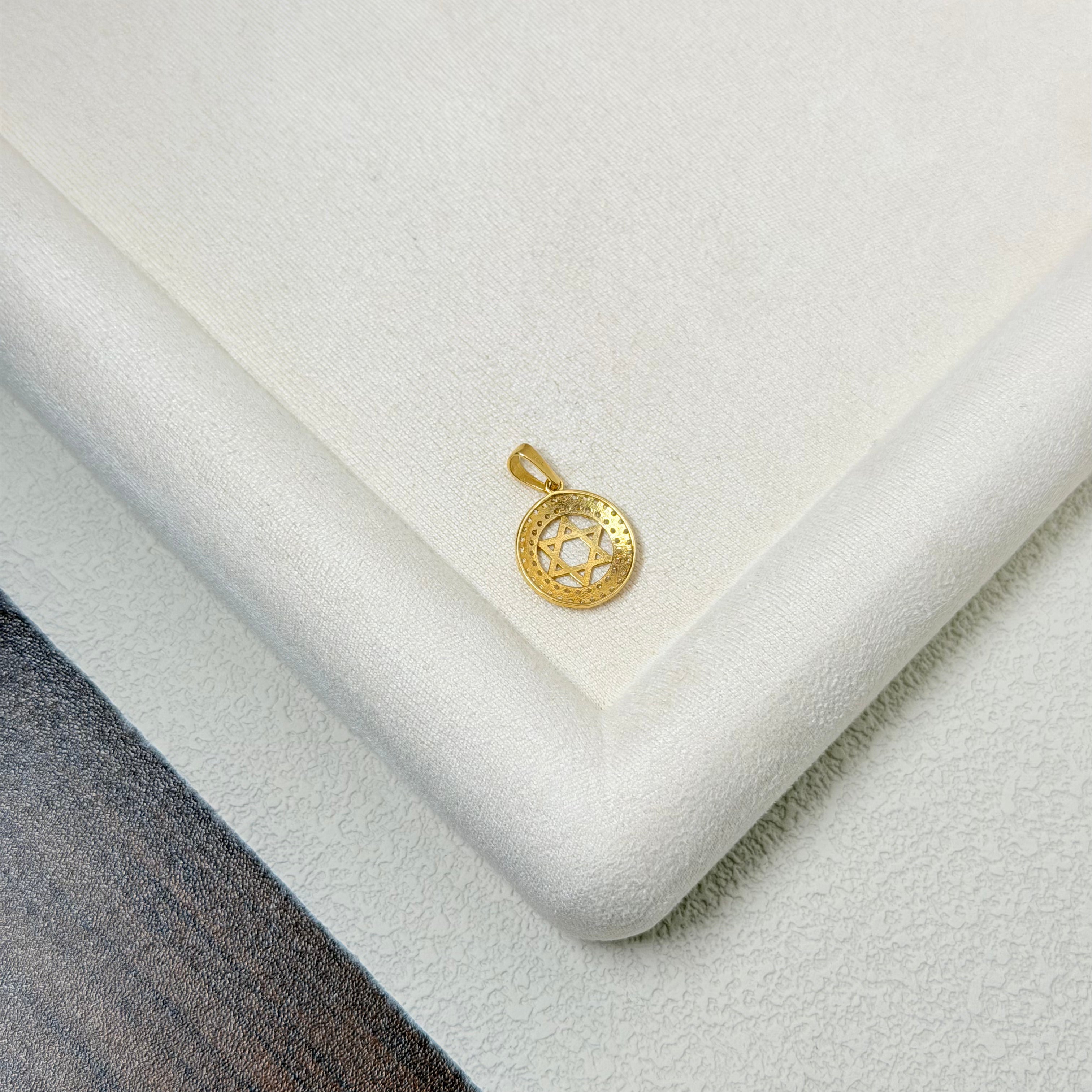 Yellow Gold Star of David Pendant