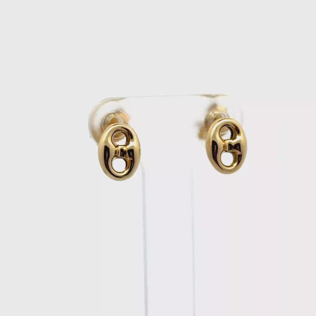 Classic Yellow Gold Stud Earrings