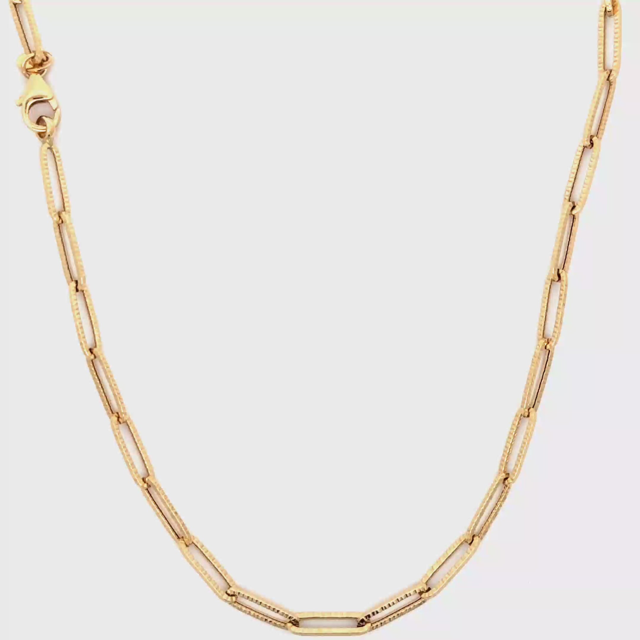 Elegant Yellow Gold Chain Necklace
