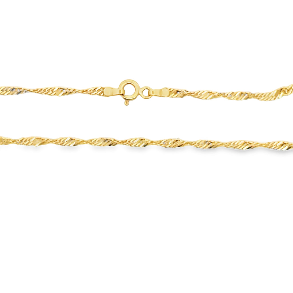 Zirconia Sunburst Charm Necklace in Yellow Gold