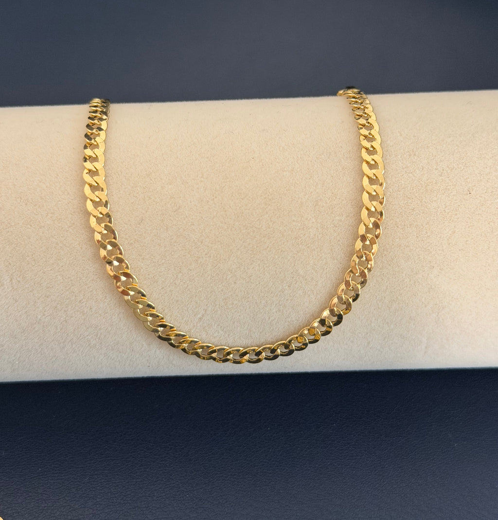 Yellow Gold Curb Link Chain Bracelet