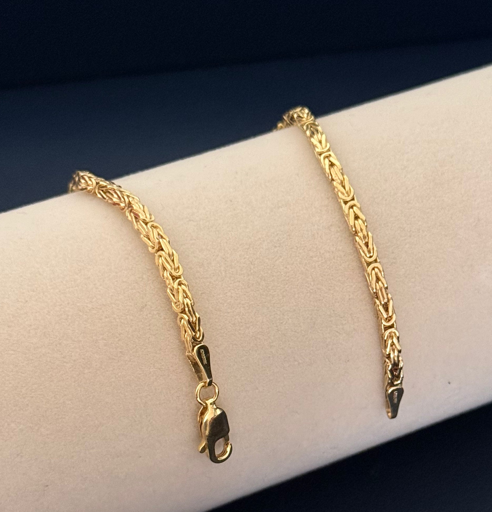 Yellow Gold Woven Link Chain Bracelet